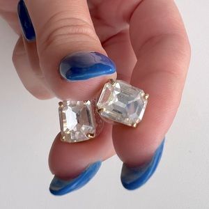 Kate Spade gold stud statement earrings